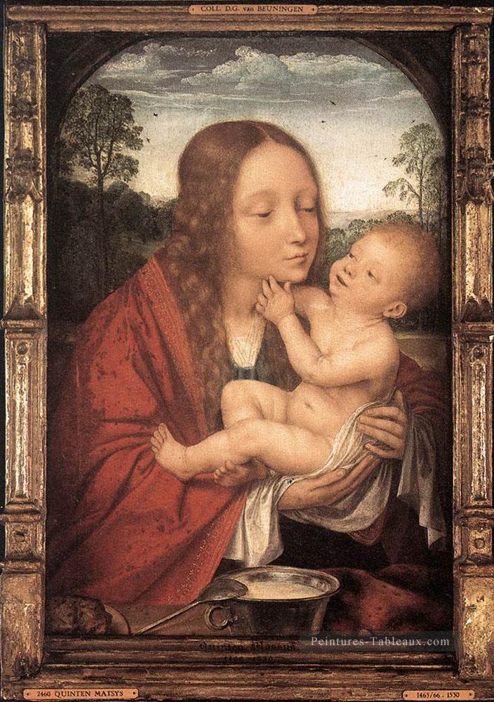 Vierge à l’Enfant dans un Paysage Quentin Matsys Peintures à l'huile